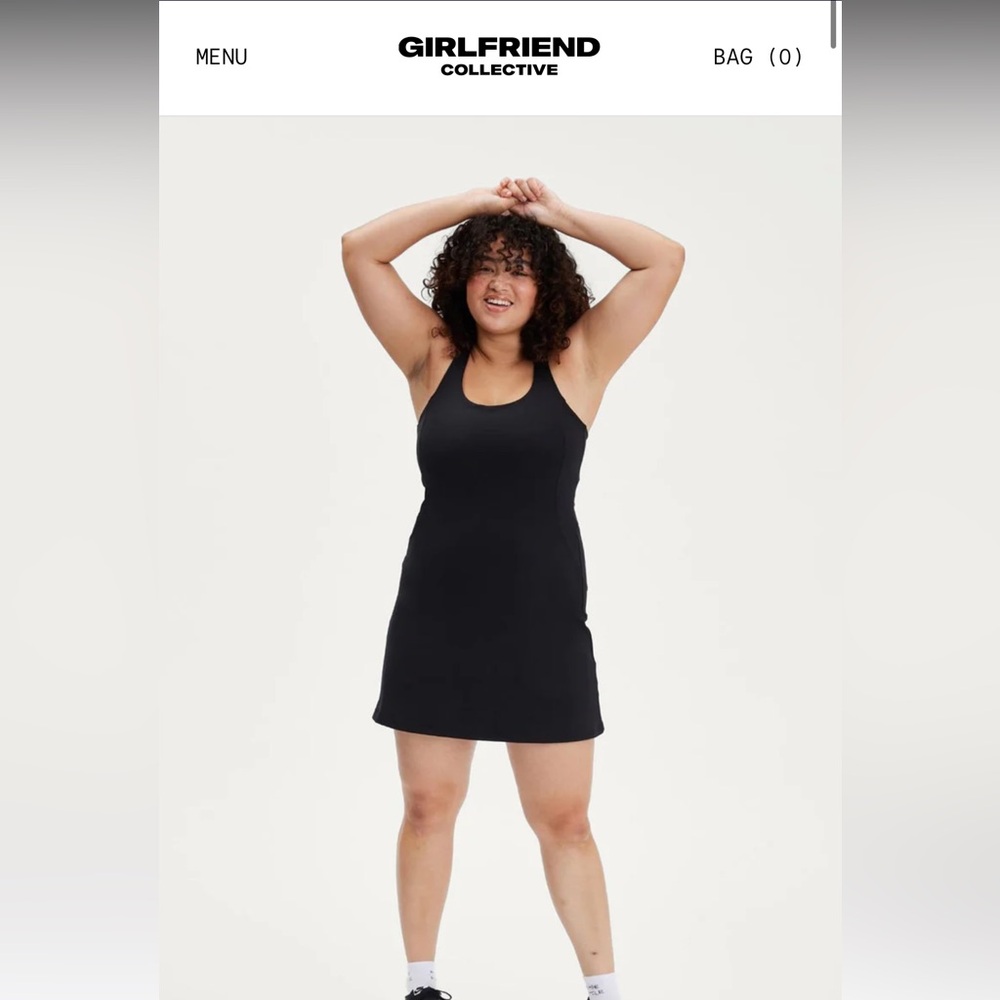 Black racerback girlfriend collective dress